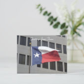 Carte Postale drapeau texas salutations (Debout devant)