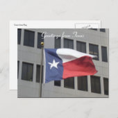 Carte Postale drapeau texas salutations (Devant / Derrière)