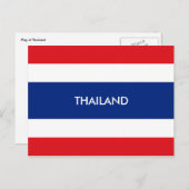 Carte Postale drapeau thaïlandais (Devant / Derrière)