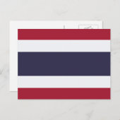 Carte Postale Drapeau thaïlandais, Drapeau thaïlandais (Devant / Derrière)