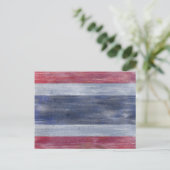 Carte Postale Drapeau thaïlandais en détresse (Debout devant)