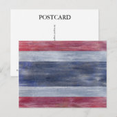 Carte Postale Drapeau thaïlandais en détresse (Devant / Derrière)