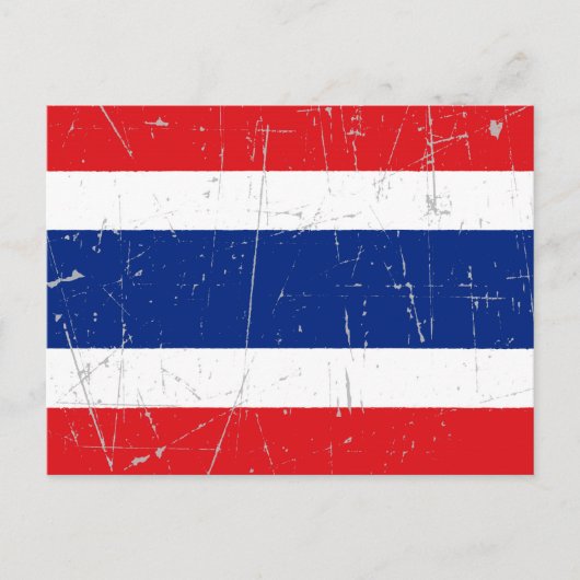 Carte Postale Drapeau thaïlandais griffé (Devant)