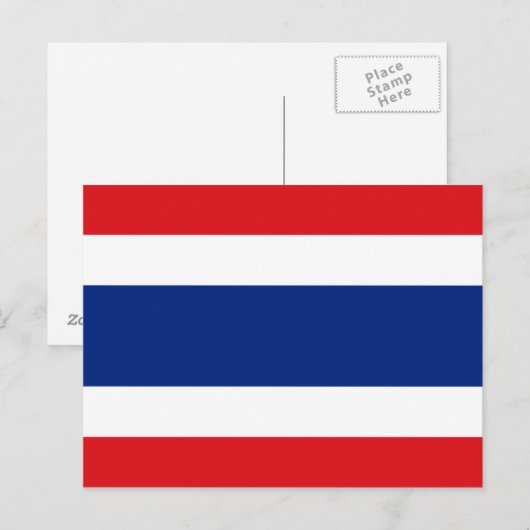 Carte postale Drapeau Thaïlande (Devant / Derrière)