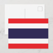 Carte postale Drapeau Thaïlande (Devant / Derrière)