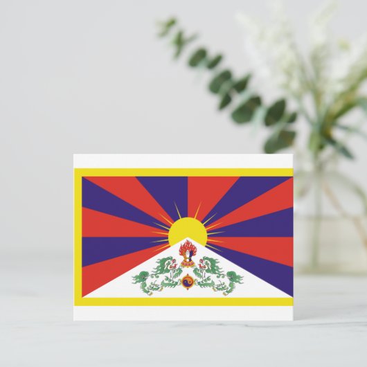 Carte Postale Drapeau Tibet libre (Debout devant)