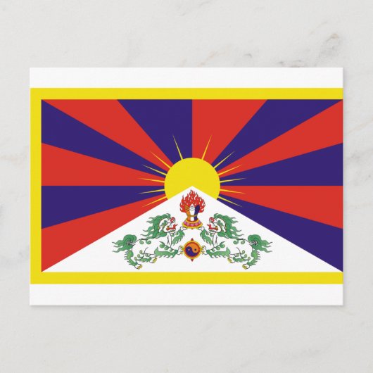 Carte Postale Drapeau Tibet libre (Devant)