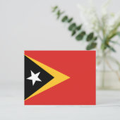 Carte Postale Drapeau timorais de l'est, Drapeau du Timor orient (Debout devant)