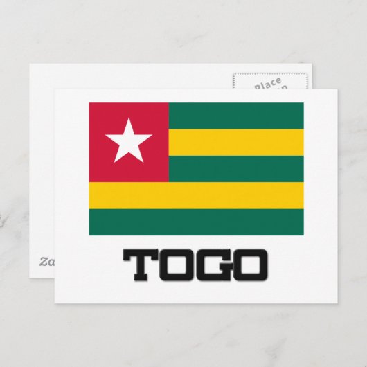Carte Postale Drapeau Togo (Devant / Derrière)