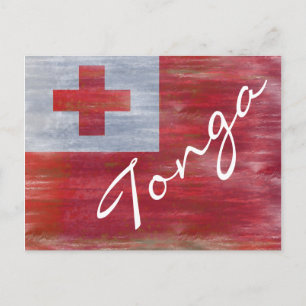 Carte Postale Drapeau tonga en détresse