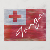 Carte Postale Drapeau tonga en détresse (Devant)