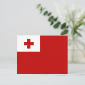 Carte Postale Drapeau tongan, Drapeau des Tonga (Debout devant)