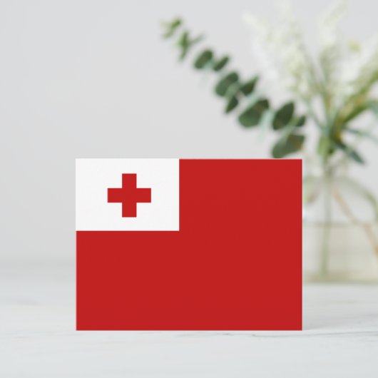 Carte Postale Drapeau tongan, Drapeau des Tonga (Debout devant)