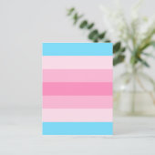 Carte Postale drapeau transféminin (Debout devant)