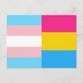 Carte Postale Drapeau Transgenre Pansexual Dual Pride (Devant)