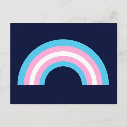 Carte Postale Drapeau Transgenre Rainbow Pride (Devant)