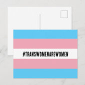 Carte postale Drapeau #TRANSWOMENAREWOMEN (Devant / Derrière)