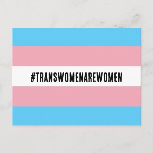 Carte postale Drapeau #TRANSWOMENAREWOMEN (Devant)