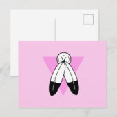 Carte Postale Drapeau Triangle Rose Two-Spirit (Devant / Derrière)