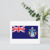 Carte Postale Drapeau Tristan da Cunha (Debout devant)