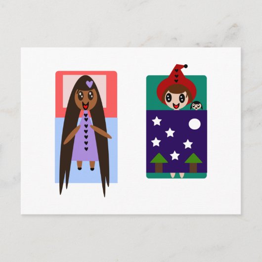 Carte Postale Drapeau trop mignon (Devant)