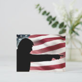 Carte Postale Drapeau Trump Silhouette USA (Debout devant)