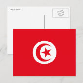 Carte Postale drapeau tunisien (Devant / Derrière)
