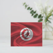 Carte Postale Drapeau tunisien (Debout devant)