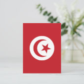Carte Postale Drapeau tunisien (Debout devant)