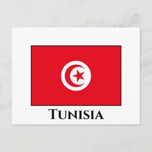 Carte Postale Drapeau tunisien (Devant)