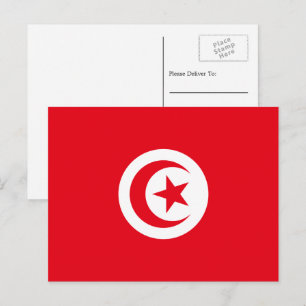 Carte Postale Drapeau tunisien, Drapeau de la Tunisie