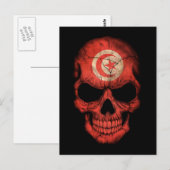 Carte Postale Drapeau tunisien personnalisable (Devant / Derrière)