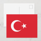Carte Postale Drapeau turc (Devant / Derrière)