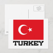 Carte Postale Drapeau turc (Devant / Derrière)