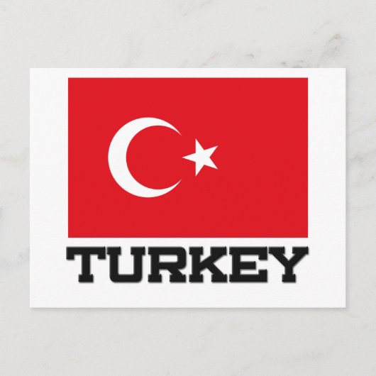 Carte Postale Drapeau turc (Devant)
