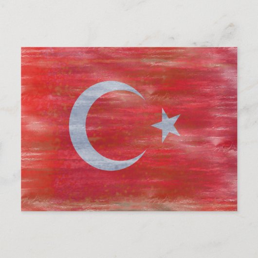 Carte Postale Drapeau turc en détresse (Devant)