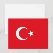Carte Postale Drapeau turc (Turquie) (Devant / Derrière)