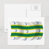 Carte postale Drapeau Turkmène (Devant / Derrière)