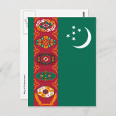 Carte Postale drapeau turkmenistan (Devant / Derrière)