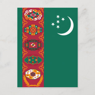 Carte Postale drapeau turkmenistan