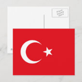 Carte postale Drapeau Turquie (Devant / Derrière)