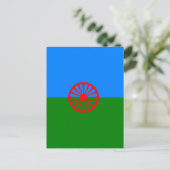 Carte Postale Drapeau tzigane romani officiel (Debout devant)