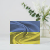 Carte Postale Drapeau Ukraine (Debout devant)