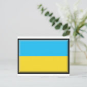Carte Postale Drapeau Ukraine (Debout devant)