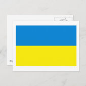 Carte postale drapeau ukrainien (Devant / Derrière)