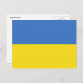 Carte Postale drapeau ukrainien (Devant / Derrière)
