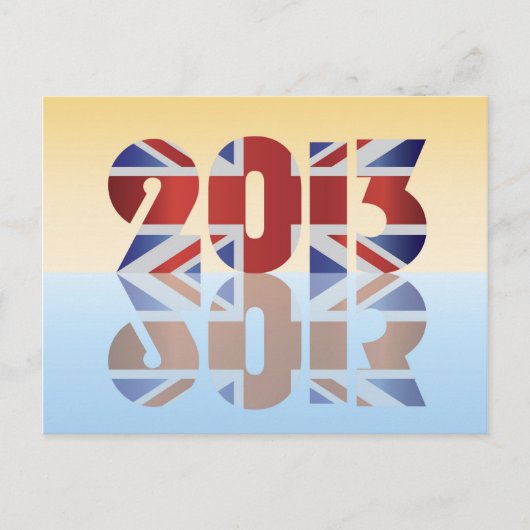 Carte postale drapeau Union Jack Angleterre 2013 (Devant)