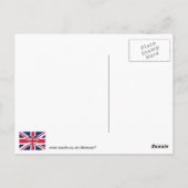 Carte Postale Drapeau Union Jack avec conception cardiaque (Dos)