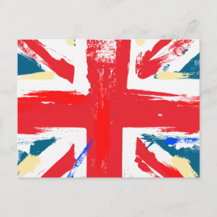 Carte Postale Drapeau Union Jack britannique Vintage Worn