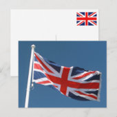 Carte Postale Drapeau Union Jack du Royaume-Uni (Devant / Derrière)